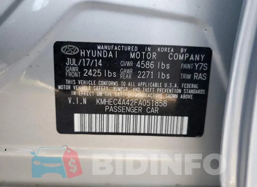 KMHEC4A42FA051858 Photo# 12