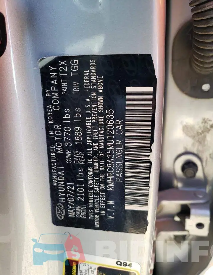KMHRC8A35MU120635 Photo# 14