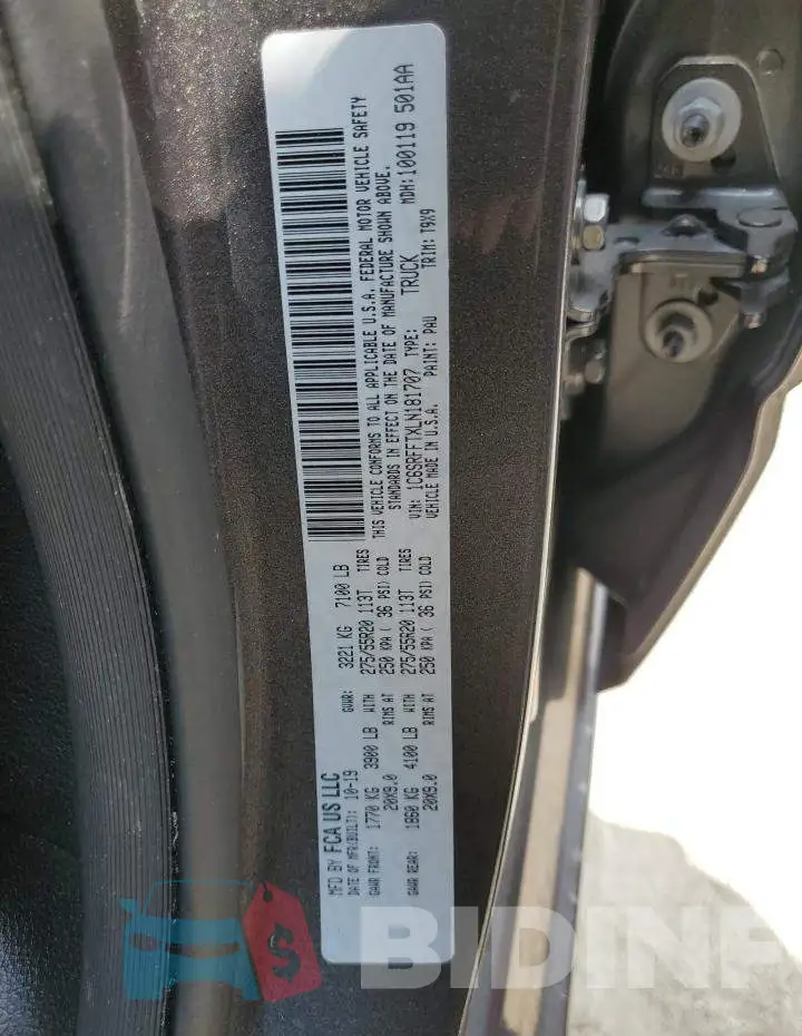 1C6SRFFTXLN181707 Photo# 12