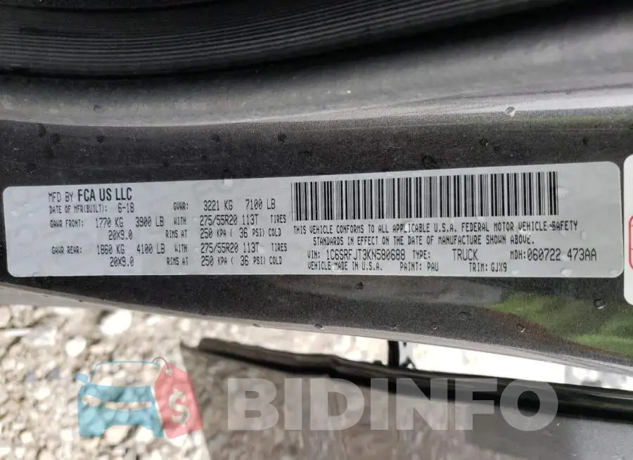 1C6SRFJT3KN580688 Photo# 12