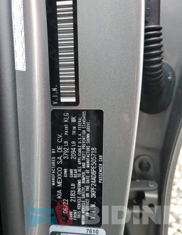 3KPF24AD8PE505718 Photo# 13