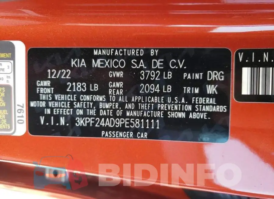 3KPF24AD9PE581111 Photo# 13
