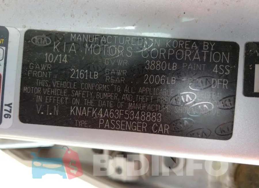KNAFK4A63F5348883 Photo# 12
