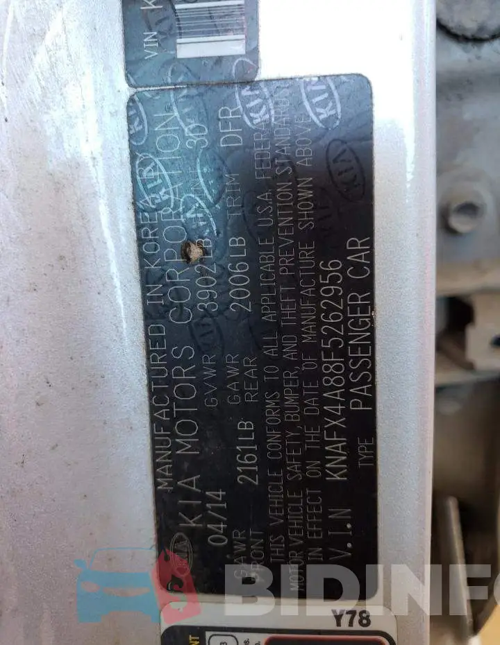KNAFX4A88F5262956 Photo# 13