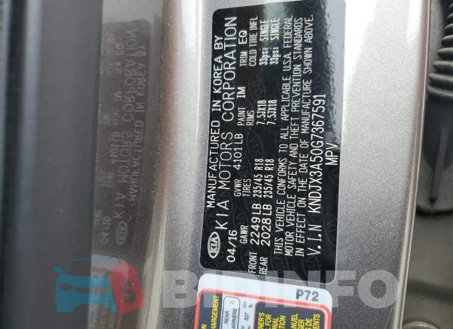KNDJX3A50G7367591 Photo# 12
