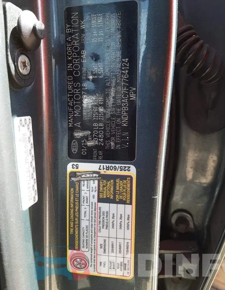 KNDPB3AC7F7764124 Photo# 12