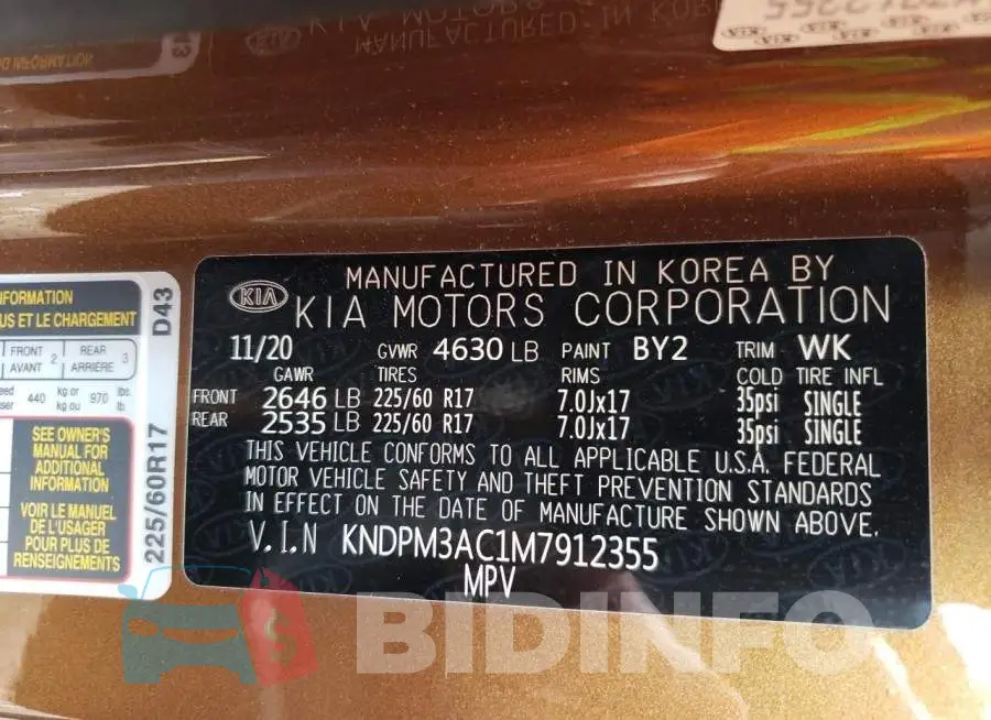 KNDPM3AC1M7912355 Photo# 13