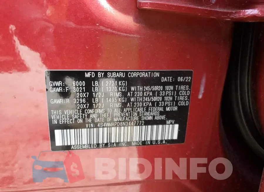 4S4WMAPD8N3447772 Photo# 14
