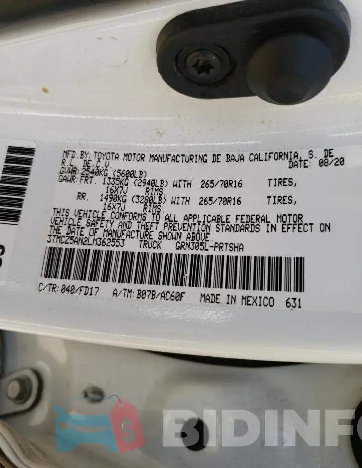 3TMCZ5AN2LM362553 Photo# 12