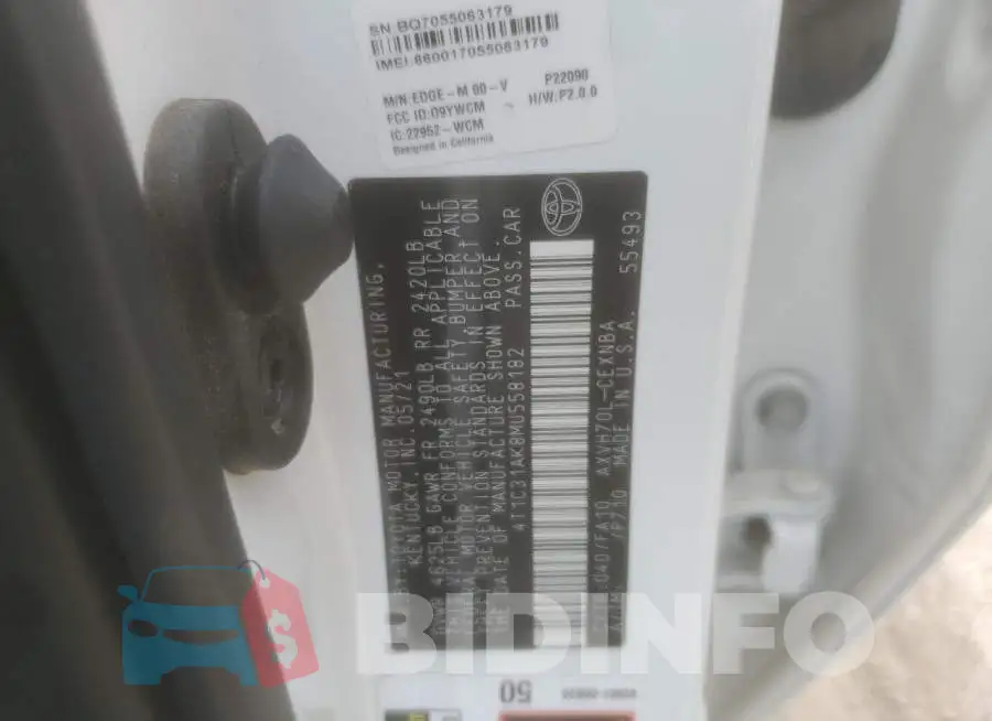 4T1C31AK8MU558182 Photo# 12
