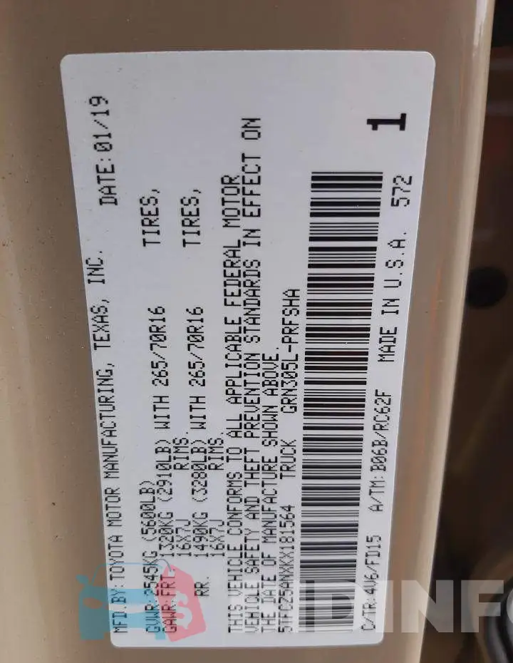 5TFCZ5ANXKX181564 Photo# 12