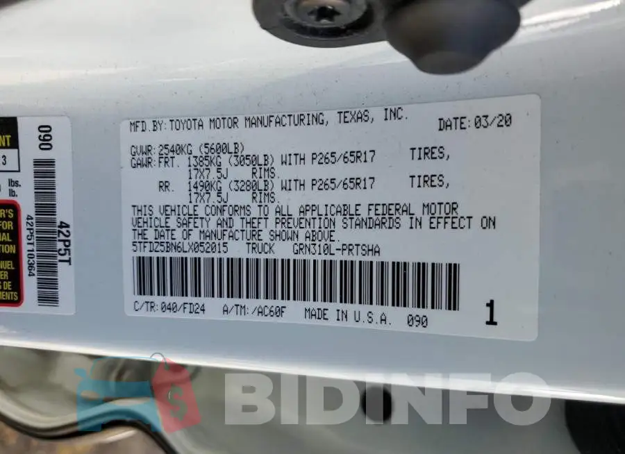 5TFDZ5BN6LX052015 Photo# 14