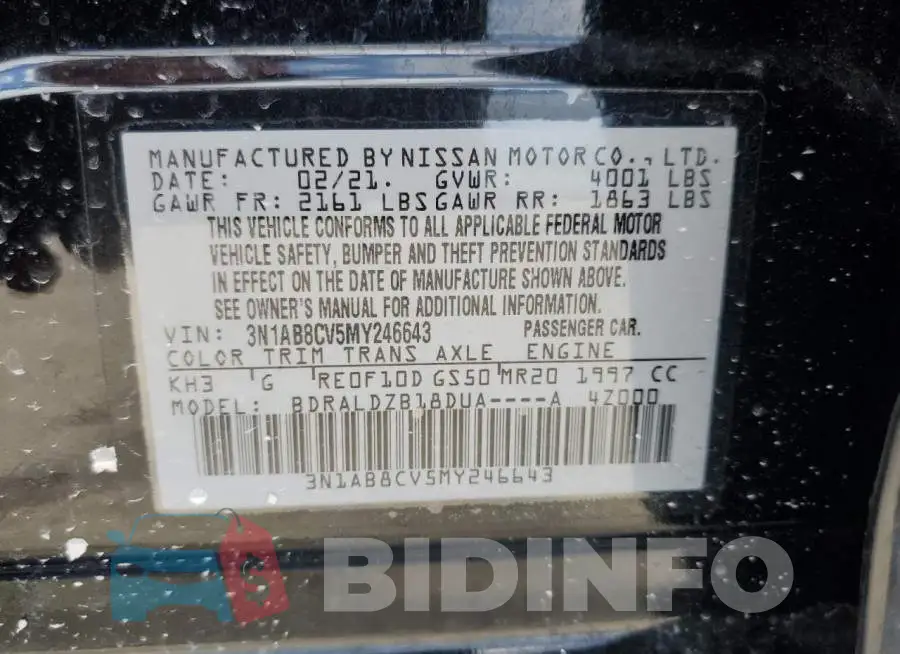 3N1AB8CV5MY246643 Photo# 12
