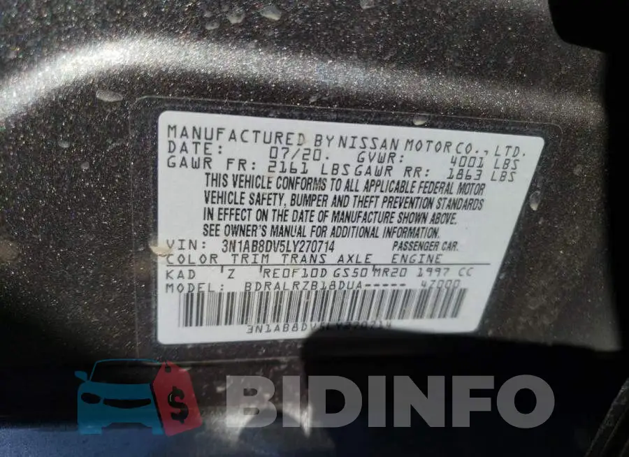 3N1AB8DV5LY270714 Photo# 13