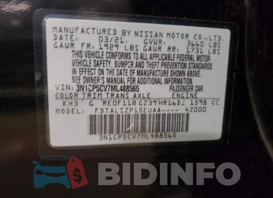3N1CP5CV7ML488565 Photo# 13
