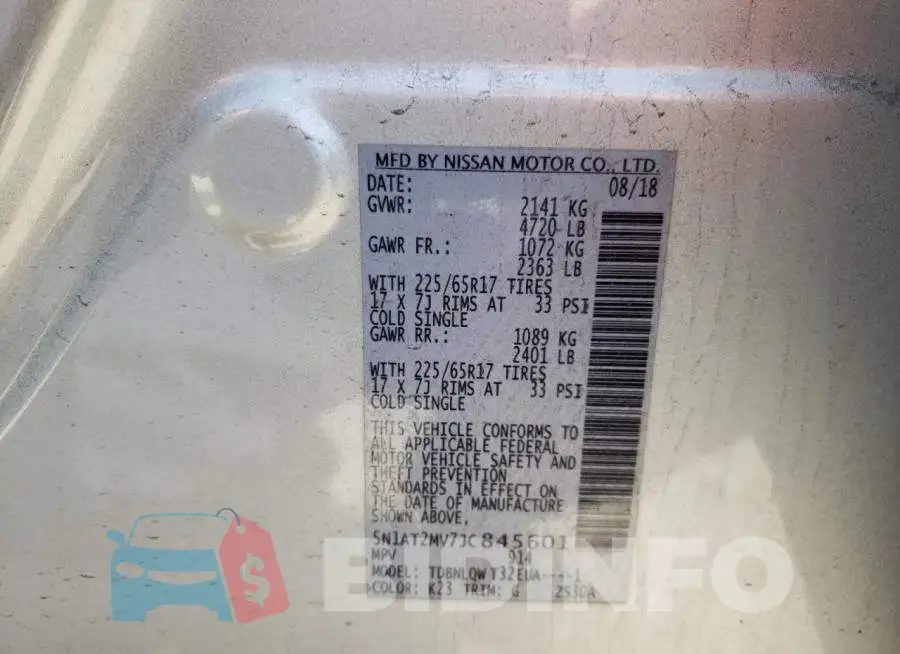 5N1AT2MV7JC845601 Photo# 13