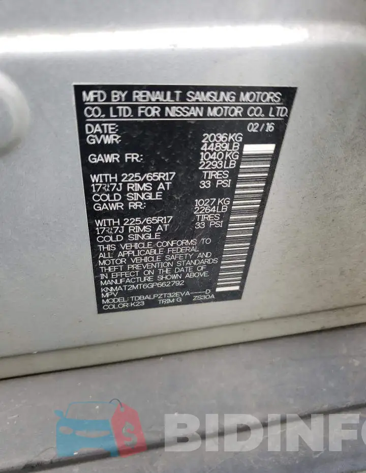 KNMAT2MT6GP662792 Photo# 12