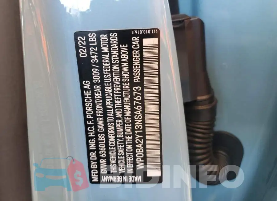WP0BA2Y13NSA67673 Photo# 13