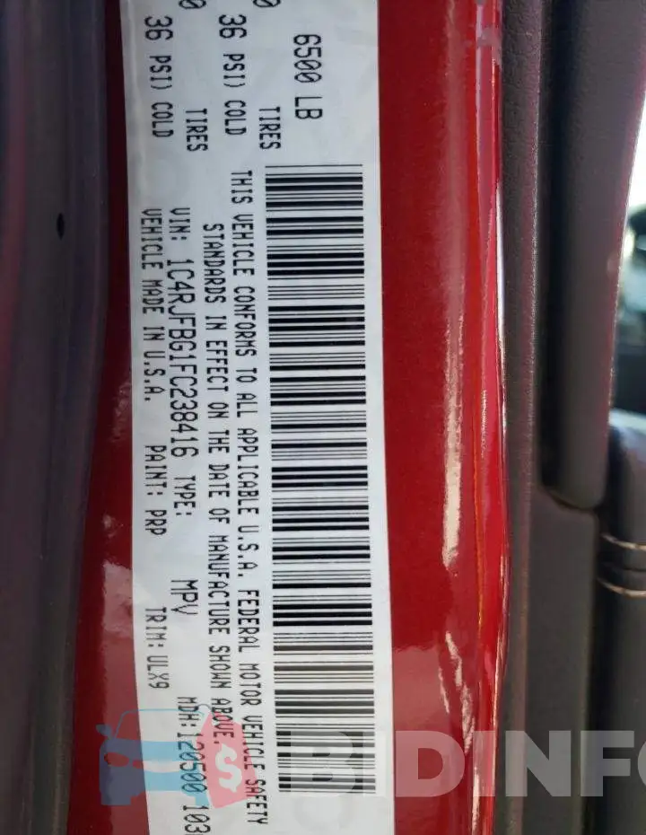 1C4RJFBG1FC238416 Photo# 12
