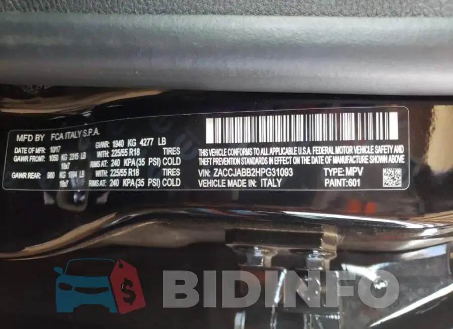 ZACCJABB2HPG31093 Photo# 12
