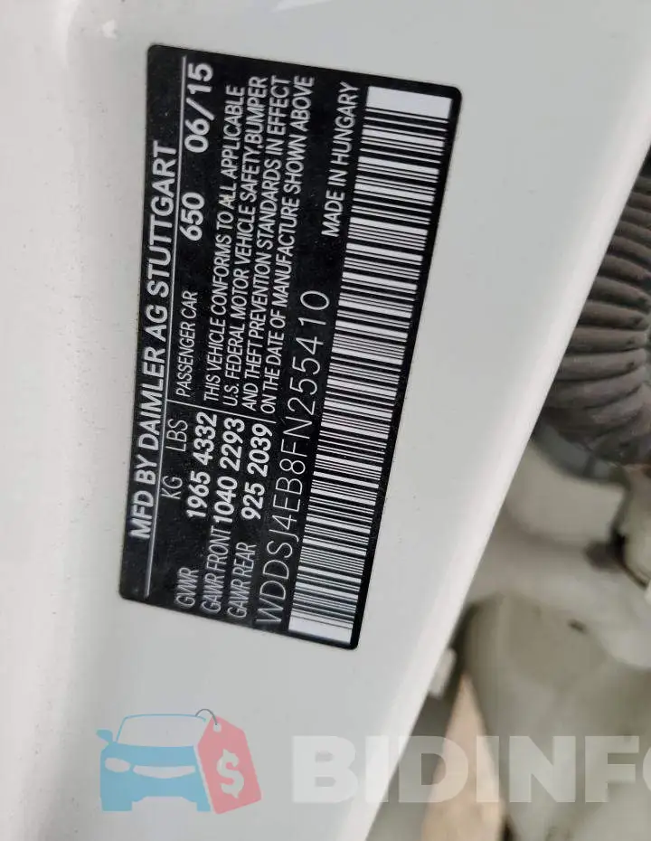 WDDSJ4EB8FN255410 Photo# 13