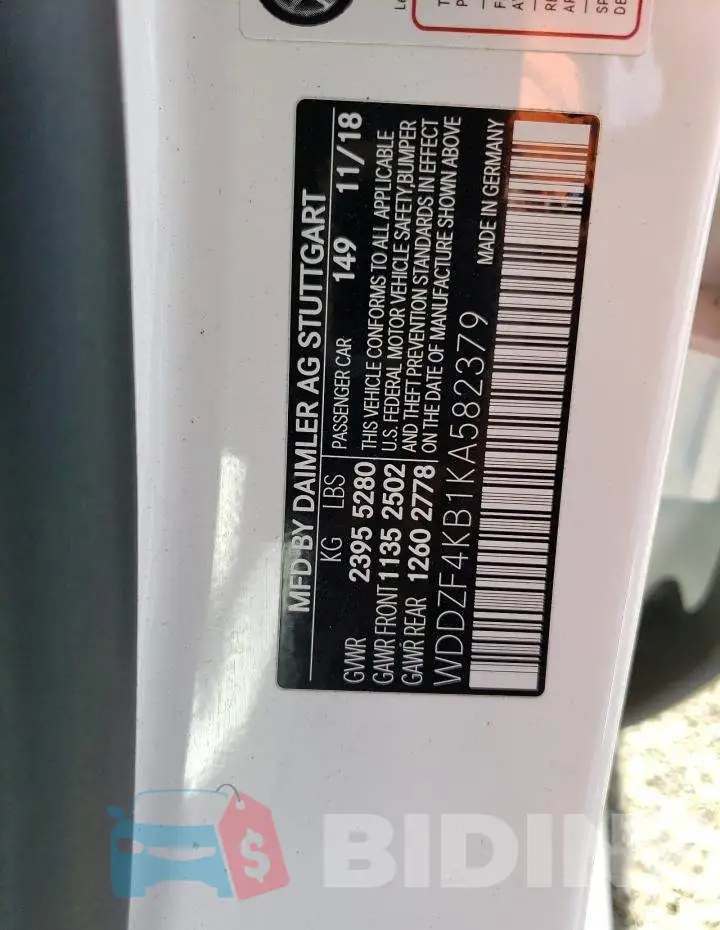 WDDZF4KB1KA582379 Photo# 12