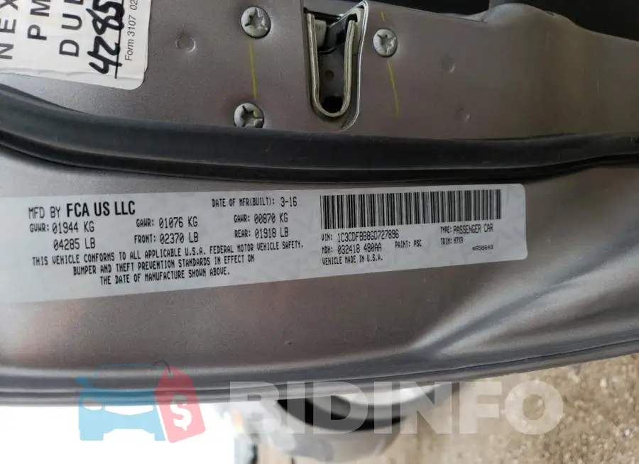 1C3CDFBB8GD727896 Photo# 12