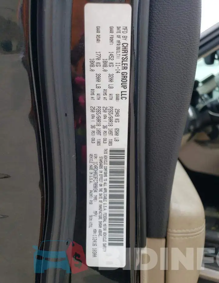 1C4RDHAG3FC709034 Photo# 13