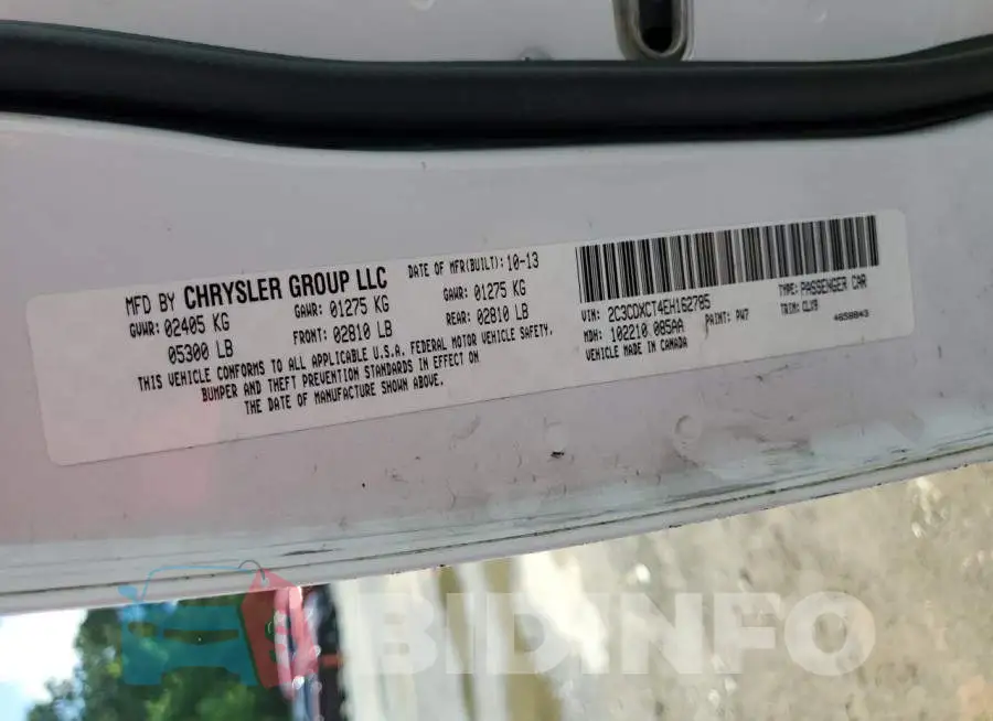2C3CDXCT4EH162785 Photo# 13