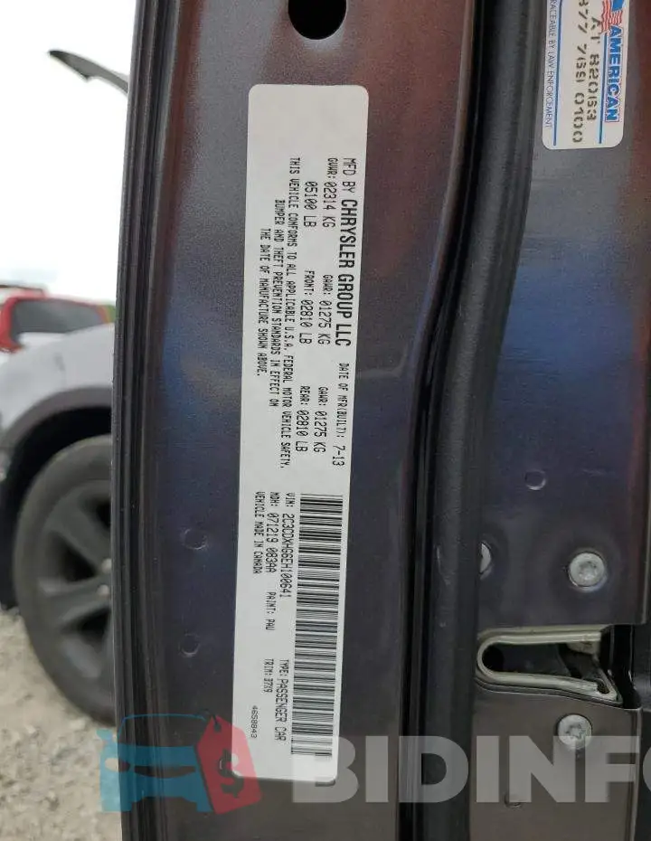 2C3CDXHG6EH100641 Photo# 13