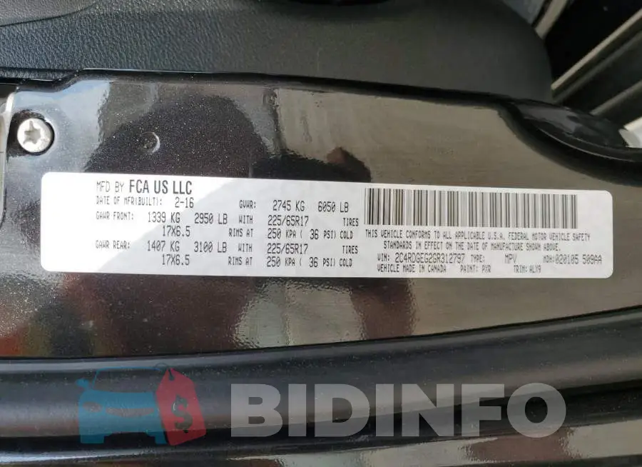 2C4RDGEG2GR312797 Photo# 14