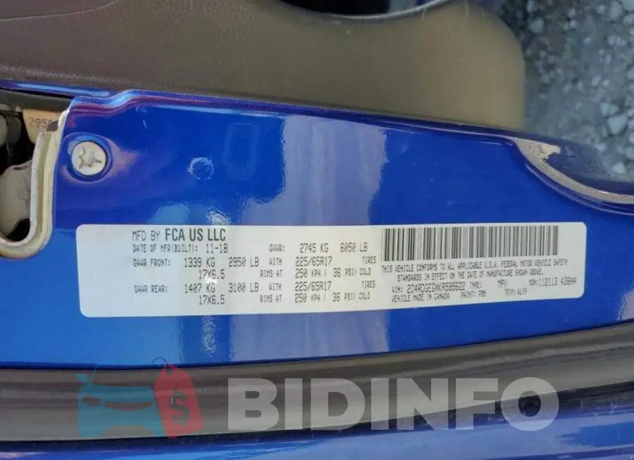 2C4RDGEGXKR595622 Photo# 14