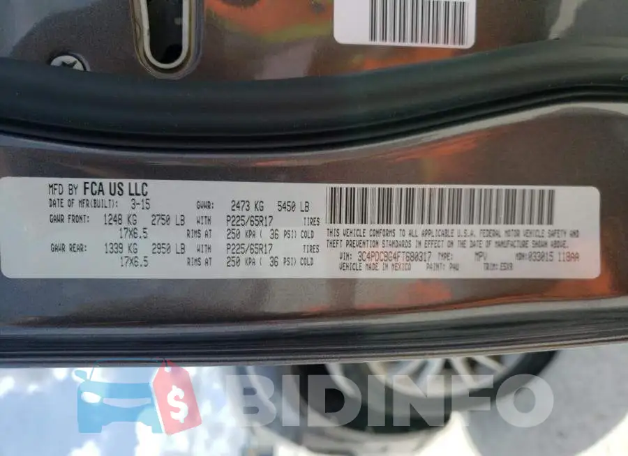 3C4PDCBG4FT680317 Photo# 12