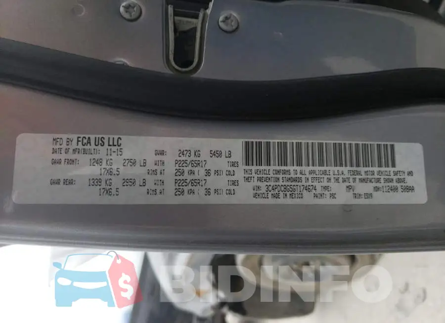 3C4PDCBG5GT174674 Photo# 13