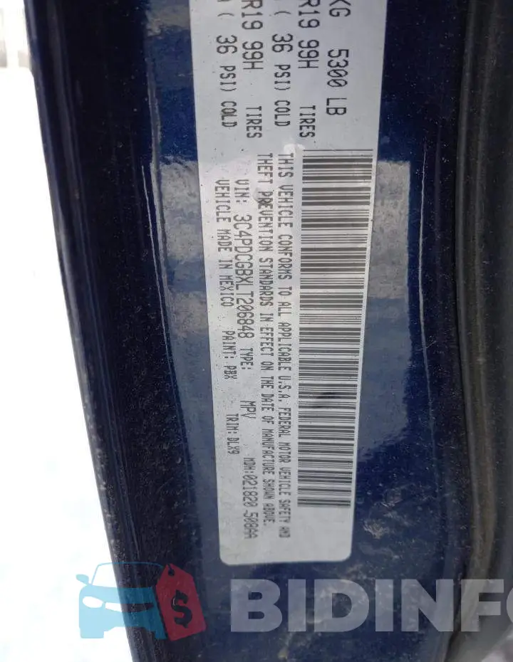 3C4PDCGBXLT206848 Photo# 12
