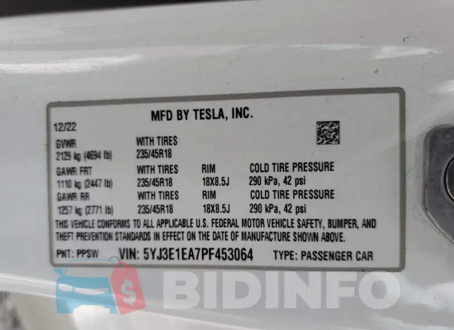 5YJ3E1EA7PF453064 Photo# 12