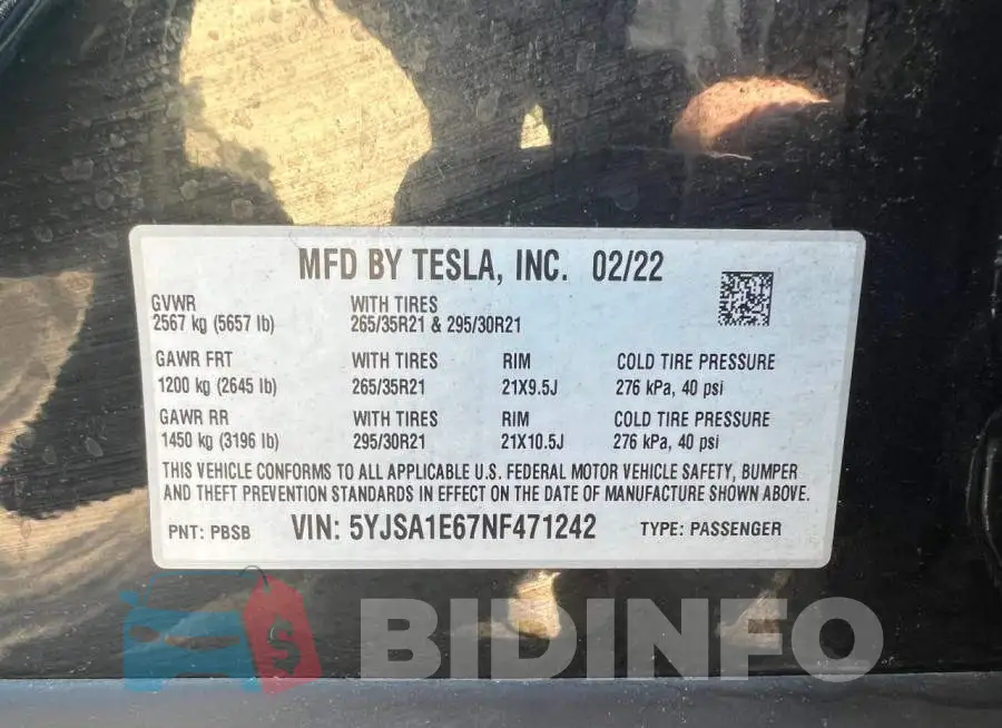 5YJSA1E67NF471242 Photo# 10