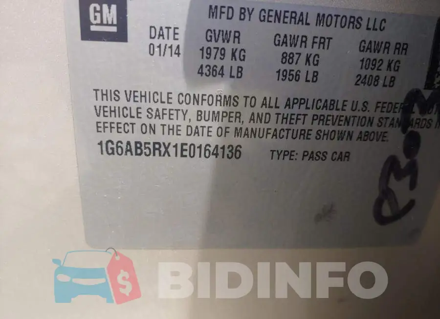 1G6AB5RX1E0164136 Photo# 10