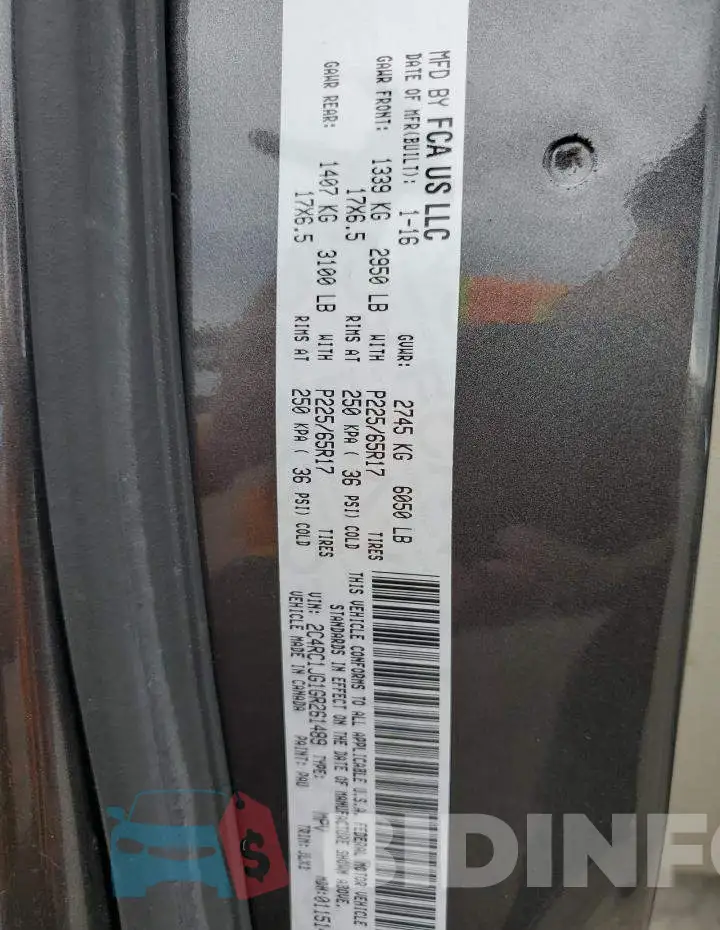 2C4RC1JG1GR261489 Photo# 13