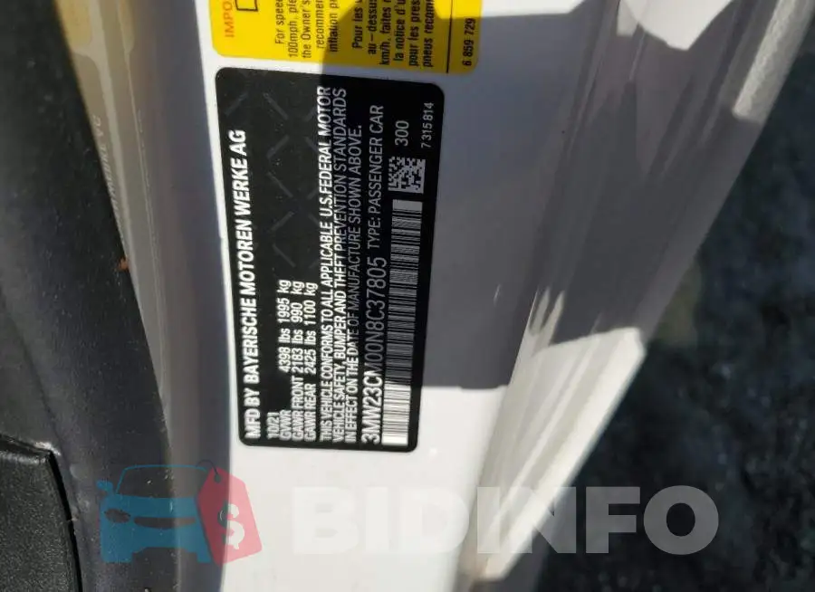 3MW23CM00N8C37805 Photo# 13