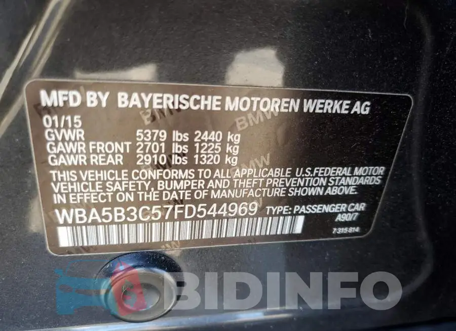 WBA5B3C57FD544969 Photo# 12