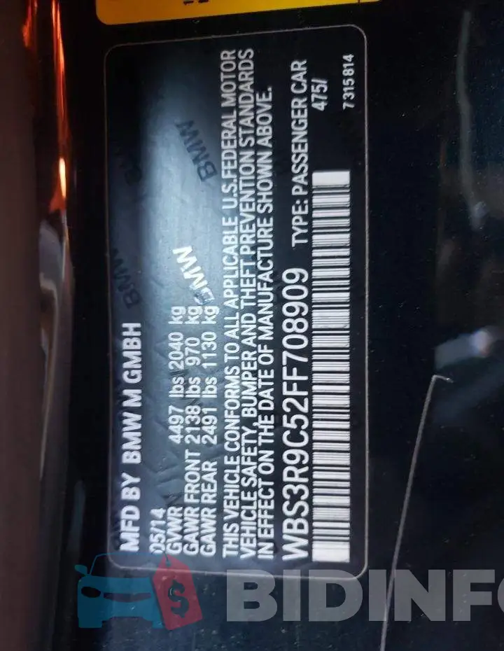 WBS3R9C52FF708909 Photo# 12