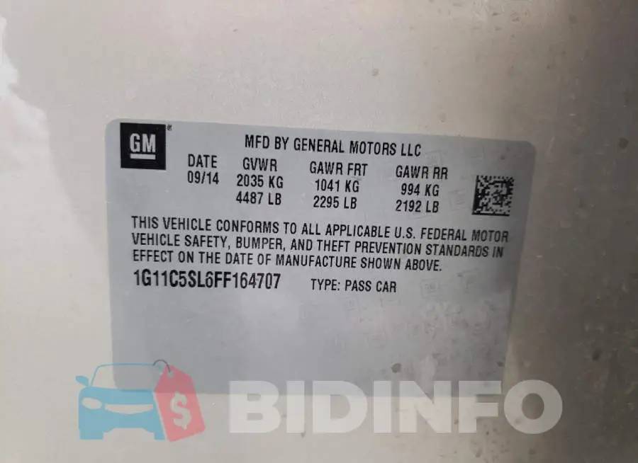 1G11C5SL6FF164707 Photo# 12