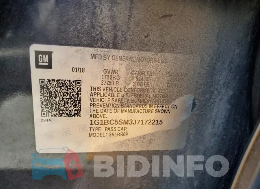 1G1BC5SM3J7172215 Photo# 12