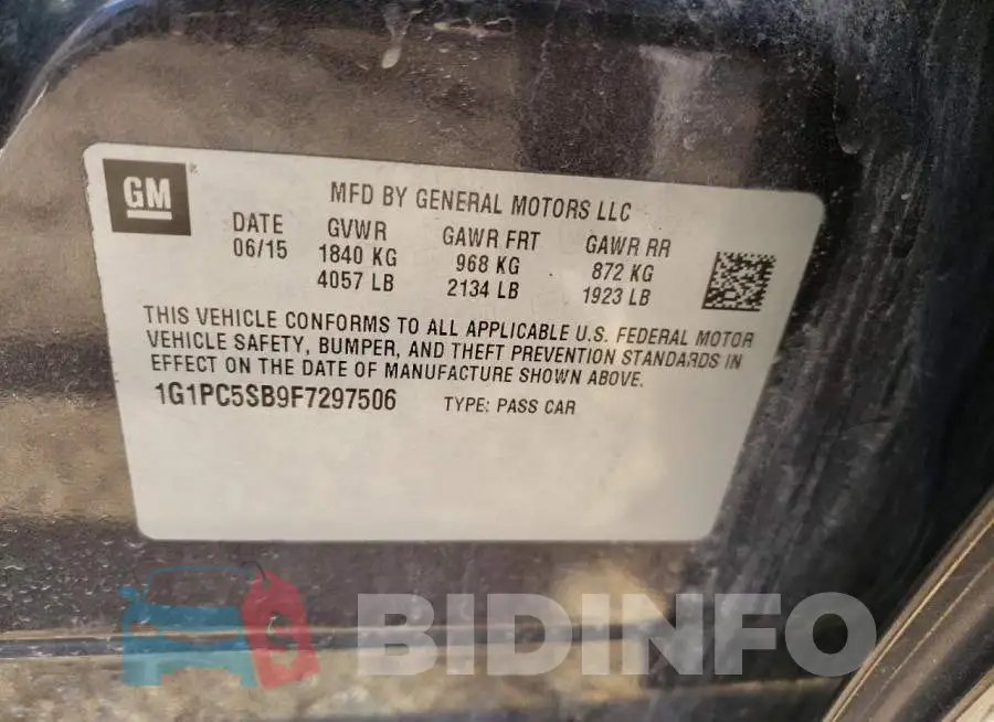 1G1PC5SB9F7297506 Photo# 12