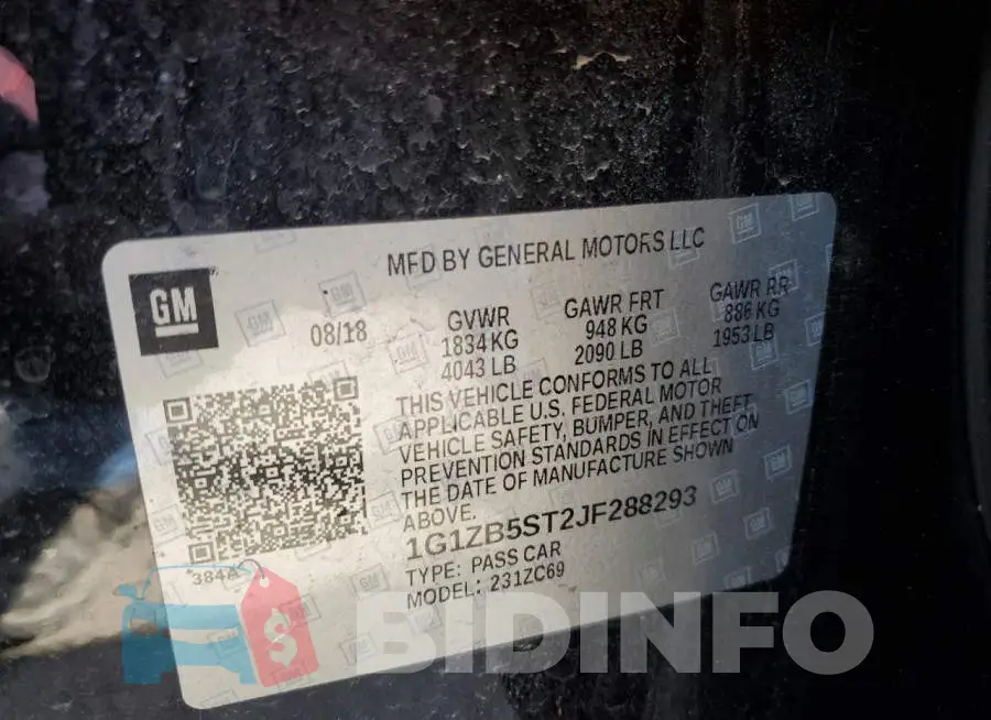 1G1ZB5ST2JF288293 Photo# 12