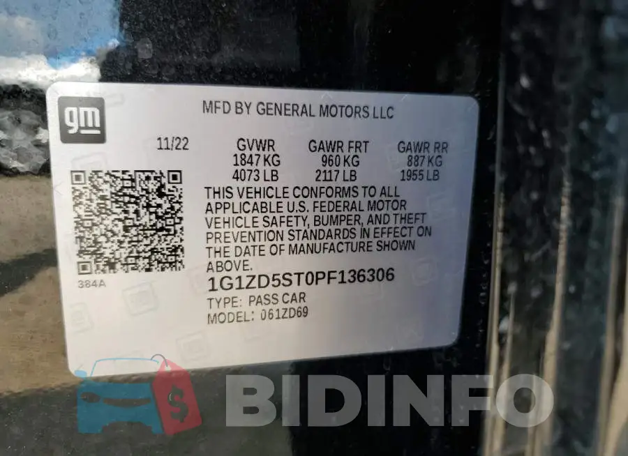 1G1ZD5ST0PF136306 Photo# 12