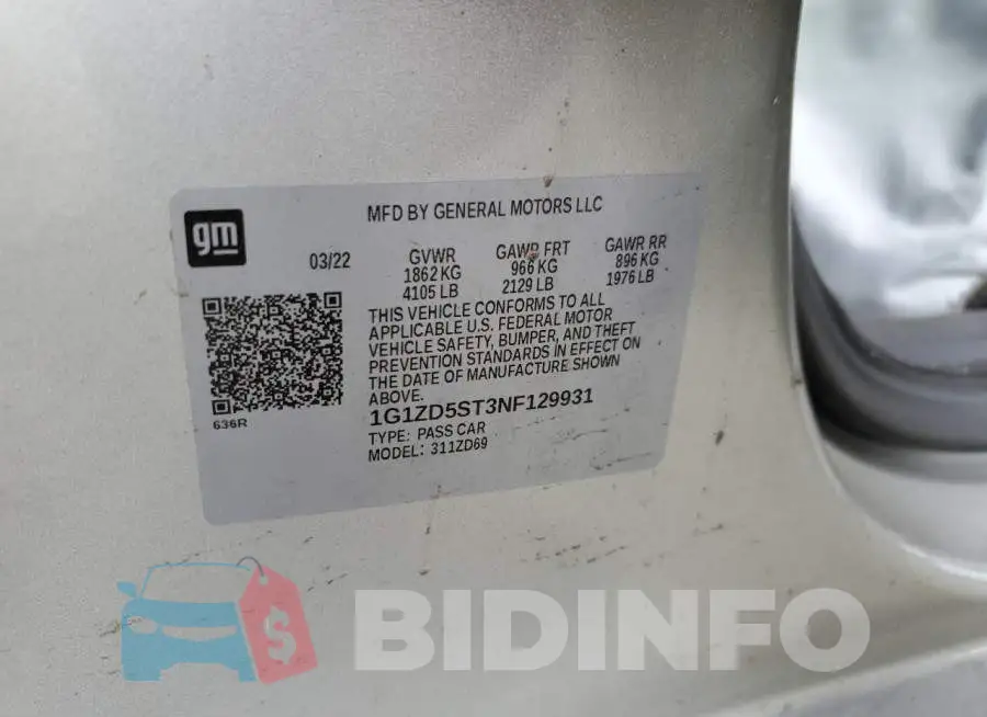 1G1ZD5ST3NF129931 Photo# 12