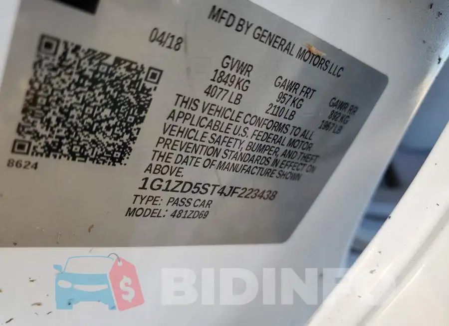 1G1ZD5ST4JF223438 Photo# 13
