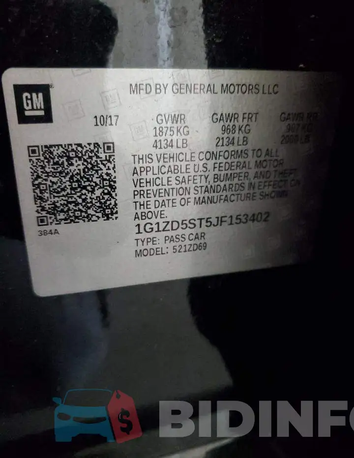 1G1ZD5ST5JF153402 Photo# 13